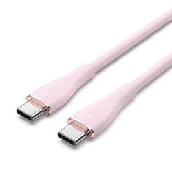Vention USB 2.0 C Male to C Male 5A Cable 1M Pink Silicone Type