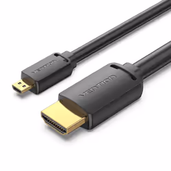 Vention HDMI-D Male to HDMI-A Male 4K HD Cable 3M Black, 3 m, HDMI Type D (Micro), HDMI Type A (Standard), Black