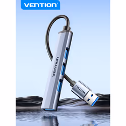 Vention USB 3.0 to USB 3.0/USB 2.0*3 Mini Hub 0.15M Gray Metal Type