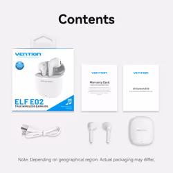 Vention Elf Earbuds E02 White