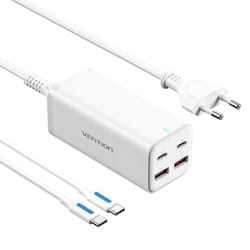 Vention 4-Port USB (C + C + A + A) GaN Charger (100W/100W/18W/18W) EU-Plug White