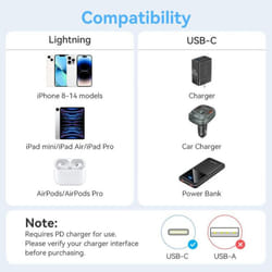 Vention USB Type C PD 27W Cable for iPhone 15 14 13 12 Pro X 8 Fast USB C Cable for iPhone Charging Cable USB Type C Cable Wire - 1m, White