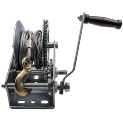 Heavy Duty 3500Lbs 2 Gear Hand Trailer Cable Winch Trailer Auto Marine