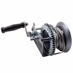 Heavy Duty 3500Lbs 2 Gear Hand Trailer Cable Winch Trailer Auto Marine