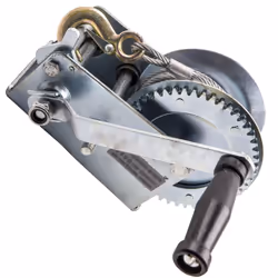 Heavy Duty 3500Lbs 2 Gear Hand Trailer Cable Winch Trailer Auto Marine