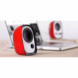 Edifier R12U Black, Silver, Red Wired 4 W