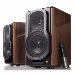 Edifier S2000MKIII Hi-Res Audio Active 2.0 Bluetooth Bookshelf Speaker Set - Brown
