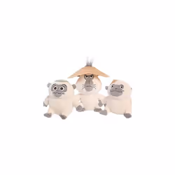 Cuddly Toy 14-19 cm Pack of 3 Kawaii Raya and The Last Dragon Toy Dyan Pan Uka Soft Plush Stuffed Monkey Dolls