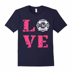 Firefighter shirt â Thin red line : LOVE FIREFIGHTER shirt-Father's Day - M