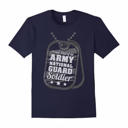 Proud Dad Army National Guard Soldier Men Gift T Shirt-Father's Day - XL