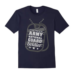 Proud Dad Army National Guard Soldier Men Gift T Shirt-Father's Day - XL