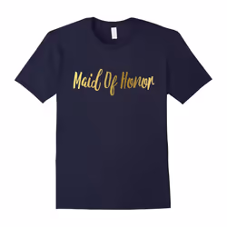 Maid Of Honor Shirt Gold Foil Wedding Bride Groom MOH-Father's Day - XXXL