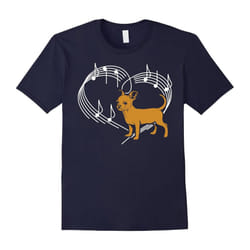 Chihuahua Dog Love Rhythm Heartbeats Tshirt-Father's Day - L