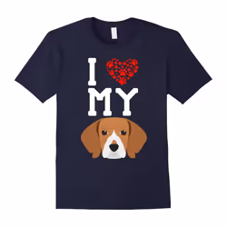 I Love My Dog Beagle Animal Lover Best Friend T-Shirt-Father's Day - XXXL