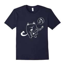 Cat gifts for cat lovers funny playing ukuleleguitar T shirt Cat Lover T-Shirt-Father's Day - XXXL