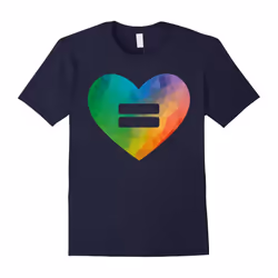 LGBT Love is Love Equality Shirt â Rainbow Heart Equal Sign-Father's Day - XXL