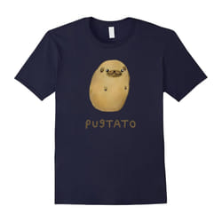 Pugtato â Funny Cute Dog Lover T Shirt-Father's Day - L