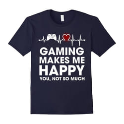 Game lover Heartbeat Tshirt Funny Video Game Tee Shirts-Father's Day - XXL