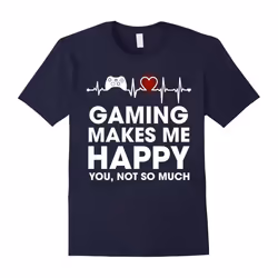 Game lover Heartbeat Tshirt Funny Video Game Tee Shirts-Father's Day - XXXL