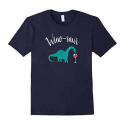 Wino-saur Dinosaur Funny Wine Lover T-Shirt-Father's Day - XXL