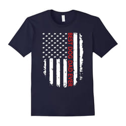 Men's Best Dog Dad Ever American Flag â Father's Day Funny T-Shirt-Father's Day - XL
