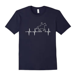 Horse In My Heartbeat T-Shirt, Funny Horse Lovers Quote Gift-Father's Day - M