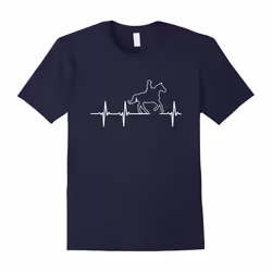 Horse In My Heartbeat T-Shirt, Funny Horse Lovers Quote Gift-Father's Day - L
