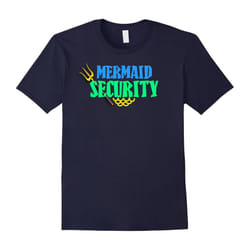 Mermaid Security Merdad T shirt Mermaid Tee Men Dads-Father's Day - L