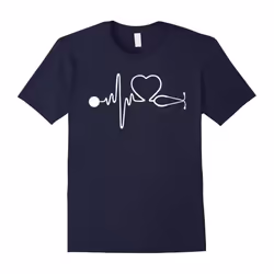 Nurse heartbeat t shirt â best gifts for nurse, RN-Father's Day - XL