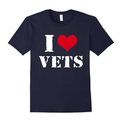I Love Vets T-shirt Veterans Day T-shirt US America Veteran-Father's Day - XL
