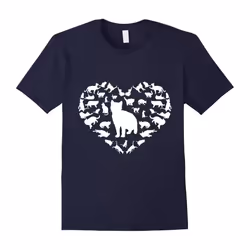 Cat Heart Love For Cats Gift T-Shirt-Father's Day - S