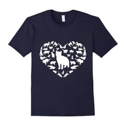 Cat Heart Love For Cats Gift T-Shirt-Father's Day - XXXL