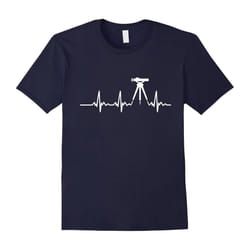 Surveyor gifts- Surveyor tripod heartbeat-Father's Day - XXXL