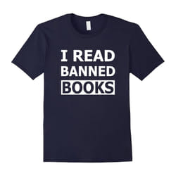 I Read Banned Books T-shirt Book Lovers-Father's Day - L