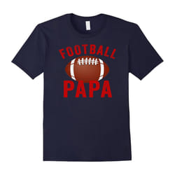 Mens Vintage Football Papa T Shirt for Football Papas-Father's Day - XXXL