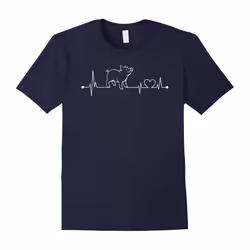 Pig T-Shirt : I love Pig heart beat-Father's Day - XXL