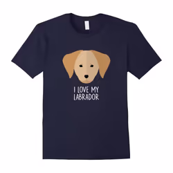 I Love My Labrador T Shirt â Cute Lab Puppy Dog Owner Tee-Father's Day - L