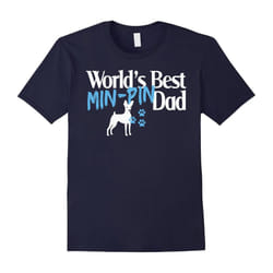 Mens World's Best Min Pin Dad â T-shirt-Father's Day - XXXL