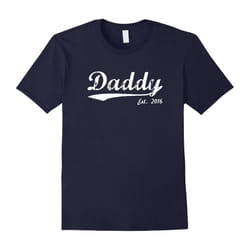 Men's New Daddy T-Shirt â Daddy Est. 2016 â Daddy To Be T-Shirt-Father's Day - S