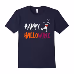 Halloween Shirts Happy Hallow Wine on October 31 tee gifts-Father's Day - L