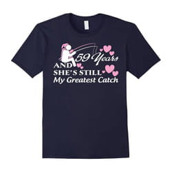 59th Wedding Anniversary Gifts â Funny Fishing Shirts-Father's Day - S