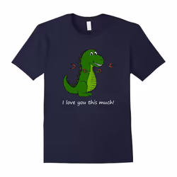 T-Rex I love you this much! Valentine's Day Dinosaur Shirt-Father's Day - XXL
