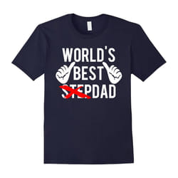 Men's World's Best Step Dad T shirt â Fun Christmas gift idea-Father's Day - S