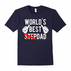 Men's World's Best Step Dad T shirt â Fun Christmas gift idea-Father's Day - XXXL
