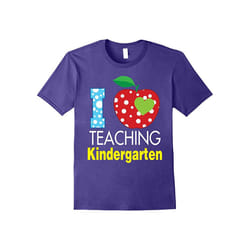 I Love Teaching Kindergarten T-Shirt Teacher Back to School-Father's Day - L