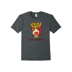 French Fries Lovers Japanese Katakana T-Shirt For Gourmets-Father's Day - XL
