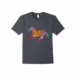 Just A Girl Who Loves Horses T-shirt Riding Tee Equestrian-Father's Day - L