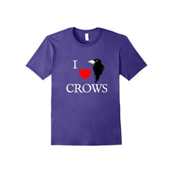 I Love Crows T-Shirt, I Heart Crows Tee, Bird Lovers Shirt-Father's Day - XXXL