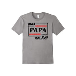 Christmas Birthday Gift Best Papa In Galaxy Mens T-Shirt-Father's Day - L