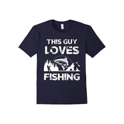 This Guy Loves Fishing Funny Fisherman Tshirt Fishers Gift Tee Fishing T-Shirt-Father's Day - S